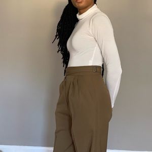 Buckle Detail 1980s Cigarette Pants